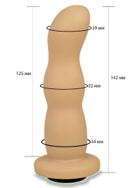 Телесная рельефная насадка Harness - 14,2 см. - LOVETOY (А-Полимер) - купить с доставкой в Тольятти