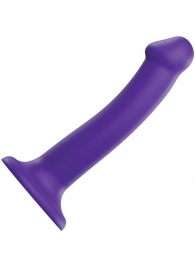 Фиолетовый фаллоимитатор-насадка Strap-On-Me Dildo Dual Density size M - 18 см. - Strap-on-me - купить с доставкой в Тольятти