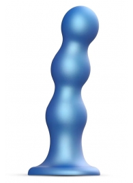 Голубая насадка Strap-On-Me Dildo Plug Balls size S - Strap-on-me - купить с доставкой в Тольятти