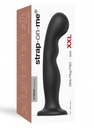 Черная насадка Strap-On-Me Dildo Plug P G size XXL - Strap-on-me - купить с доставкой в Тольятти