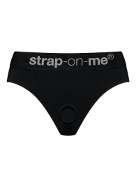 Черные трусики для насадок Heroine Lingerie Harness - size M - Strap-on-me - купить с доставкой в Тольятти