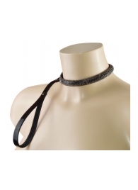 Эффектный сверкающий ошейник с поводком  Гламур - Sitabella - купить с доставкой в Тольятти