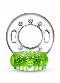 Зеленое эрекционное виброкольцо Arouser Vibrating C-Ring - Blush Novelties - в Тольятти купить с доставкой