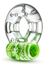 Зеленое эрекционное виброкольцо Arouser Vibrating C-Ring - Blush Novelties - в Тольятти купить с доставкой