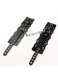 Узорчатые кожаные оковы с регулируемыми ремешками - Crazy Handmade - купить с доставкой в Тольятти