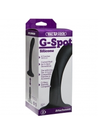 Черная изогнутая насадка Vac-U-Lock G-Spot - 16,5 см. - Doc Johnson - купить с доставкой в Тольятти