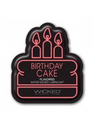 Лубрикант на водной основе со вкусом торта с кремом Wicked Aqua Birthday cake - 3 мл. - Wicked - купить с доставкой в Тольятти