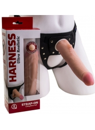 Реалистичный страпон Harness из трусиков и насадки-фаллоса - 18,5 см. - LOVETOY (А-Полимер) - купить с доставкой в Тольятти