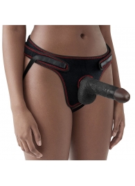 Женский темнокожий страпон Easy Strapon Set 7 Inch - 18 см. - Lovetoy - купить с доставкой в Тольятти