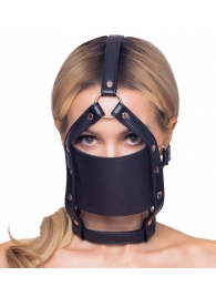 Черный намордник с кляпом-шаром Head Harness With A Gag - Orion - купить с доставкой в Тольятти