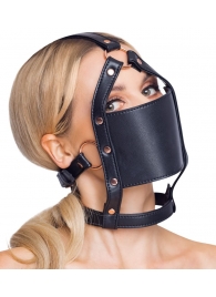 Черный намордник с кляпом-шаром Head Harness With A Gag - Orion - купить с доставкой в Тольятти