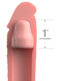 Телесная насадка-удлинитель 1 Inch Silicone X-tension - 17,8 см. - Pipedream - в Тольятти купить с доставкой