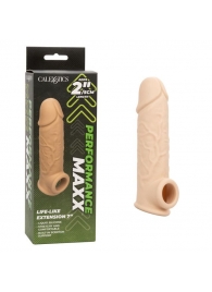 Телесная удлиняющая насадка на член Life-Like Extension 7” - 17,75 см. - California Exotic Novelties - в Тольятти купить с доставкой