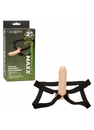 Телесный фаллопротез Life-Like Extension with Harness - 17,75 см. - California Exotic Novelties - купить с доставкой в Тольятти