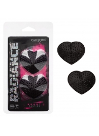 Черные пэстисы в форме сердечек Heart Pasties - California Exotic Novelties - купить с доставкой в Тольятти