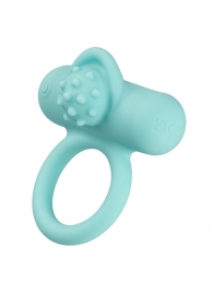 Аквамариновое эрекционное виброкольцо Silicone Rechargeable Nubby Lover’s Delight - California Exotic Novelties - в Тольятти купить с доставкой