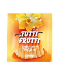 Пробник гель-смазки Tutti-frutti со вкусом ванильного пудинга - 4 гр. - Биоритм - купить с доставкой в Тольятти