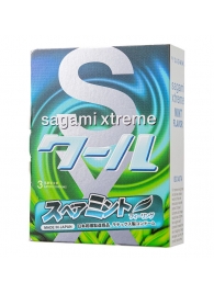 Презервативы Sagami Xtreme Mint с ароматом мяты - 3 шт. - Sagami - купить с доставкой в Тольятти