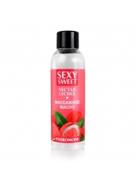 Массажное масло Sexy Sweet Nectar Lychee с феромонами и ароматом личи - 75 мл. - Биоритм - купить с доставкой в Тольятти