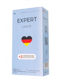 Ультратонкие презервативы EXPERT Lights - 12 шт.(+3 в подарок) - Expert - купить с доставкой в Тольятти