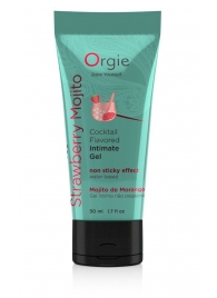 Съедобный интимный гель Orgie Lube Tube Cocktail Strawberry Mojito - 50 мл. - ORGIE - купить с доставкой в Тольятти