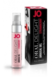 Клубничный лубрикант для оральных ласк Oral Delight Strawberry Sensation - 30 мл. - System JO - купить с доставкой в Тольятти