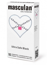 Ультрапрочные презервативы Masculan Ultra Safe Black - 10 шт. - Masculan - купить с доставкой в Тольятти