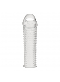 Текстурированная насадка на пенис Clear Textured Penis Enhancing Sleeve Extension - 16,5 см. - BlueLine - в Тольятти купить с доставкой