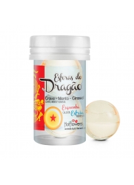 Интимный гель Esferas do Dragao Hot Ball с охлаждающе-разогревающим эффектом (2 шарика по 3 гр.) - HotFlowers - купить с доставкой в Тольятти