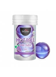 Лубрикант на масляной основе Hot Ball Beija Muito с ароматом винограда (2 шарика по 3 гр.) - HotFlowers - купить с доставкой в Тольятти