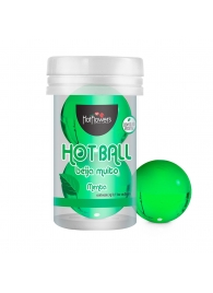 Лубрикант на масляной основе Hot Ball Beija Muito с ароматом мяты (2 шарика по 3 гр.) - HotFlowers - купить с доставкой в Тольятти