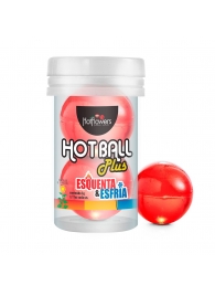 Лубрикант на масляной основе Hot Ball Plus с охлаждающе-разогревающим эффектом (2 шарика по 3 гр.) - HotFlowers - купить с доставкой в Тольятти