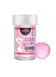 Лубрикант на силиконовой основе с эффектом вибрации Xana Loka Hot Ball (2 шарика по 3 гр.) - HotFlowers - купить с доставкой в Тольятти