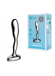 Стальной стимулятор простаты Stainless Steel Prostate Plug - 11,5 см. - b-Vibe - в Тольятти купить с доставкой