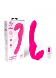 Розовый безремневой страпон на радиоуправлении Strapless Together - 22 см. - Together Toy - купить с доставкой в Тольятти
