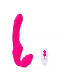 Розовый безремневой страпон на радиоуправлении Strapless Together - 22 см. - Together Toy - купить с доставкой в Тольятти