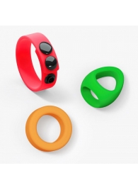 Набор из 3 разноцветных эрекционных колец Kit Neon Ring - Love to Love - в Тольятти купить с доставкой