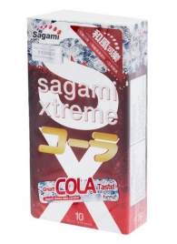 Ароматизированные презервативы Sagami Xtreme COLA - 10 шт. - Sagami - купить с доставкой в Тольятти