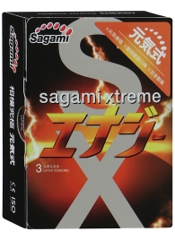 Презервативы Sagami Xtreme ENERGY с ароматом энергетика - 3 шт. - Sagami - купить с доставкой в Тольятти