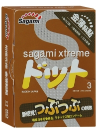 Презервативы Sagami Xtreme FEEL UP с точечной текстурой и линиями прилегания - 3 шт. - Sagami - купить с доставкой в Тольятти