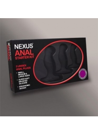 Набор из 3 массажеров простаты чёрного цвета NEXUS ANAL STARTER KIT - Nexus Range - в Тольятти купить с доставкой