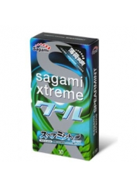 Презервативы Sagami Xtreme Mint с ароматом мяты - 10 шт. - Sagami - купить с доставкой в Тольятти