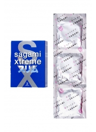 Розовые презервативы Sagami Xtreme FEEL FIT 3D - 3 шт. - Sagami - купить с доставкой в Тольятти