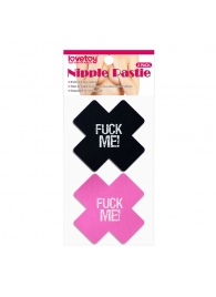 Набор из 2 пар пэстисов Cross Pattern Nipple Pasties - Lovetoy - купить с доставкой в Тольятти