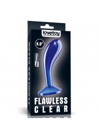 Синяя анальная втулка Flawless Clear Prostate Plug 6.0 - 15 см. - Lovetoy - в Тольятти купить с доставкой