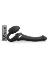 Черный безремневой страпон Multi Orgasm Size S с клиторальной стимуляцией - Strap-on-me - купить с доставкой в Тольятти