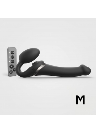 Черный безремневой страпон Multi Orgasm Size M с клиторальной стимуляцией - Strap-on-me - купить с доставкой в Тольятти