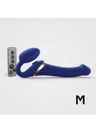 Синий безремневой страпон Multi Orgasm Size M с клиторальной стимуляцией - Strap-on-me - купить с доставкой в Тольятти