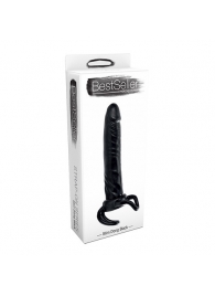 Чёрная насадка-фаллос для двойного проникновения INFLATABLE DILDO SLIM DONG  - 13,5 см. - Toyz4lovers - в Тольятти купить с доставкой