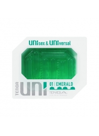 Зеленый мастурбатор-стимулятор Tenga Uni Emerald - Tenga - в Тольятти купить с доставкой